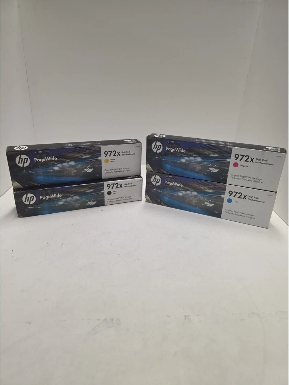 HP 972X PageWide High Yield Black Cyan, Magenta, & Yellow 4/21, 5/25, 1/25, 425